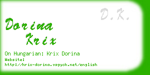 dorina krix business card